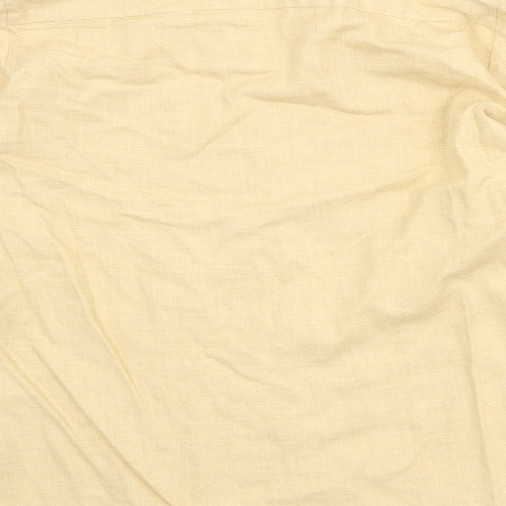 James Meade Womens Beige Cotton Basic Button-Up Size 10 Collared
