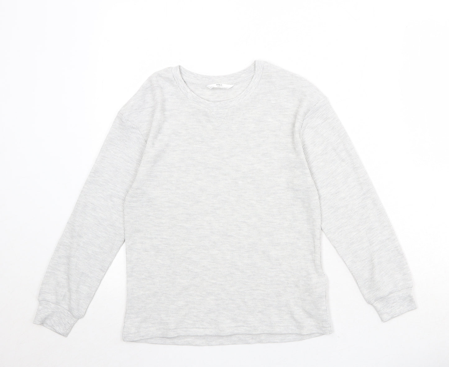 Marks and Spencer Boys Grey Cotton Pullover Sweatshirt Size 9-10 Years Pullover