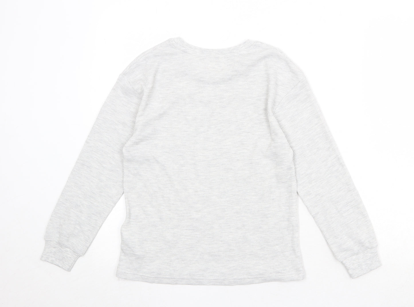 Marks and Spencer Boys Grey Cotton Pullover Sweatshirt Size 9-10 Years Pullover
