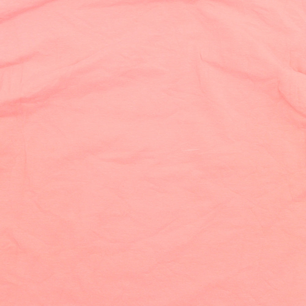 Kettlewell Womens Pink Cotton Basic T-Shirt Size M Square Neck