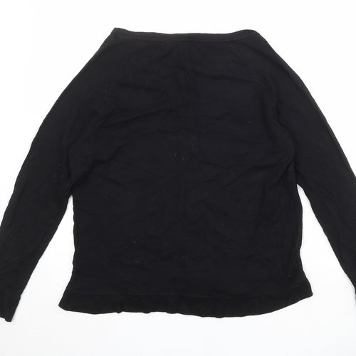 Oasis Womens Black Viscose Pullover Sweatshirt Size S Pullover - Pineapple