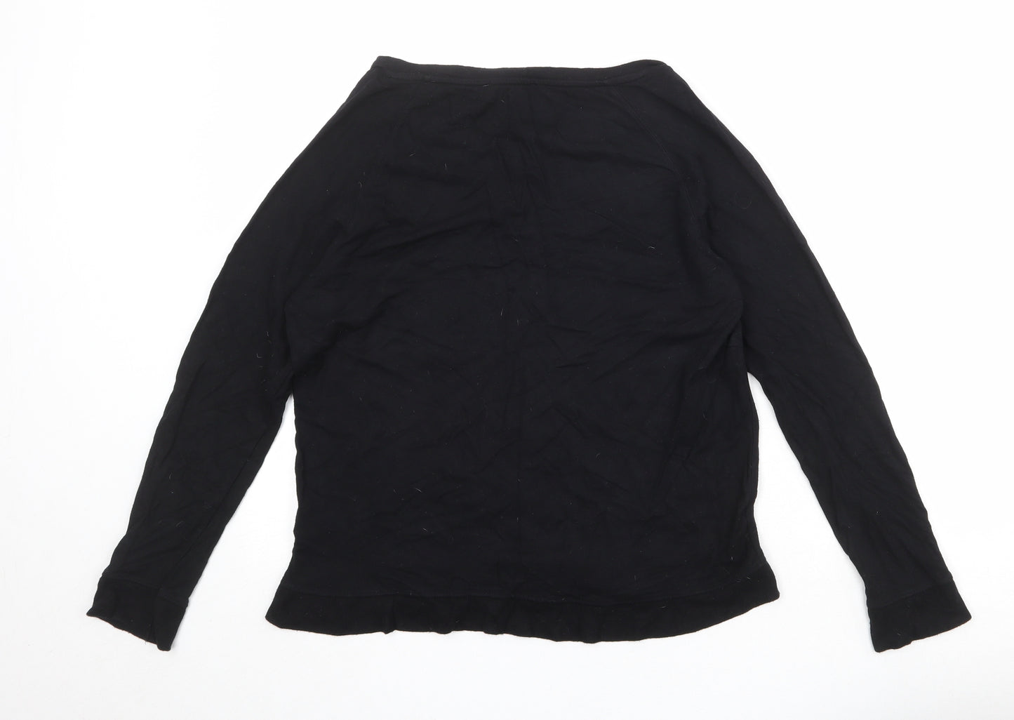 Oasis Womens Black Viscose Pullover Sweatshirt Size S Pullover - Pineapple