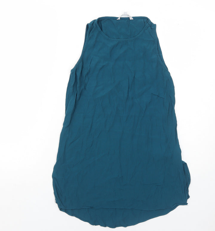 Red Herring Womens Blue Viscose Basic Tank Size 8 Round Neck