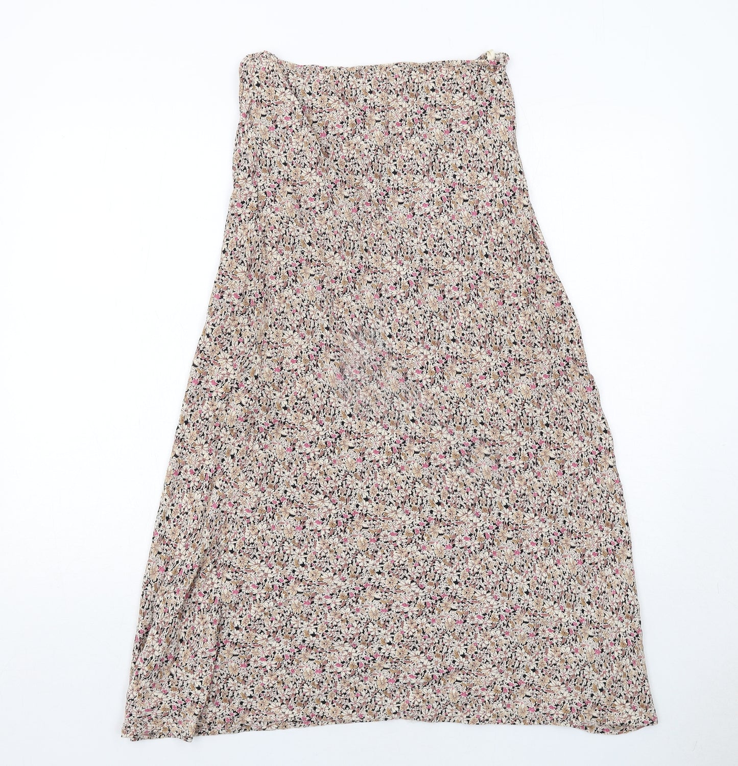 Monsoon Womens Multicoloured Floral Viscose Peasant Skirt Size 12 Drawstring