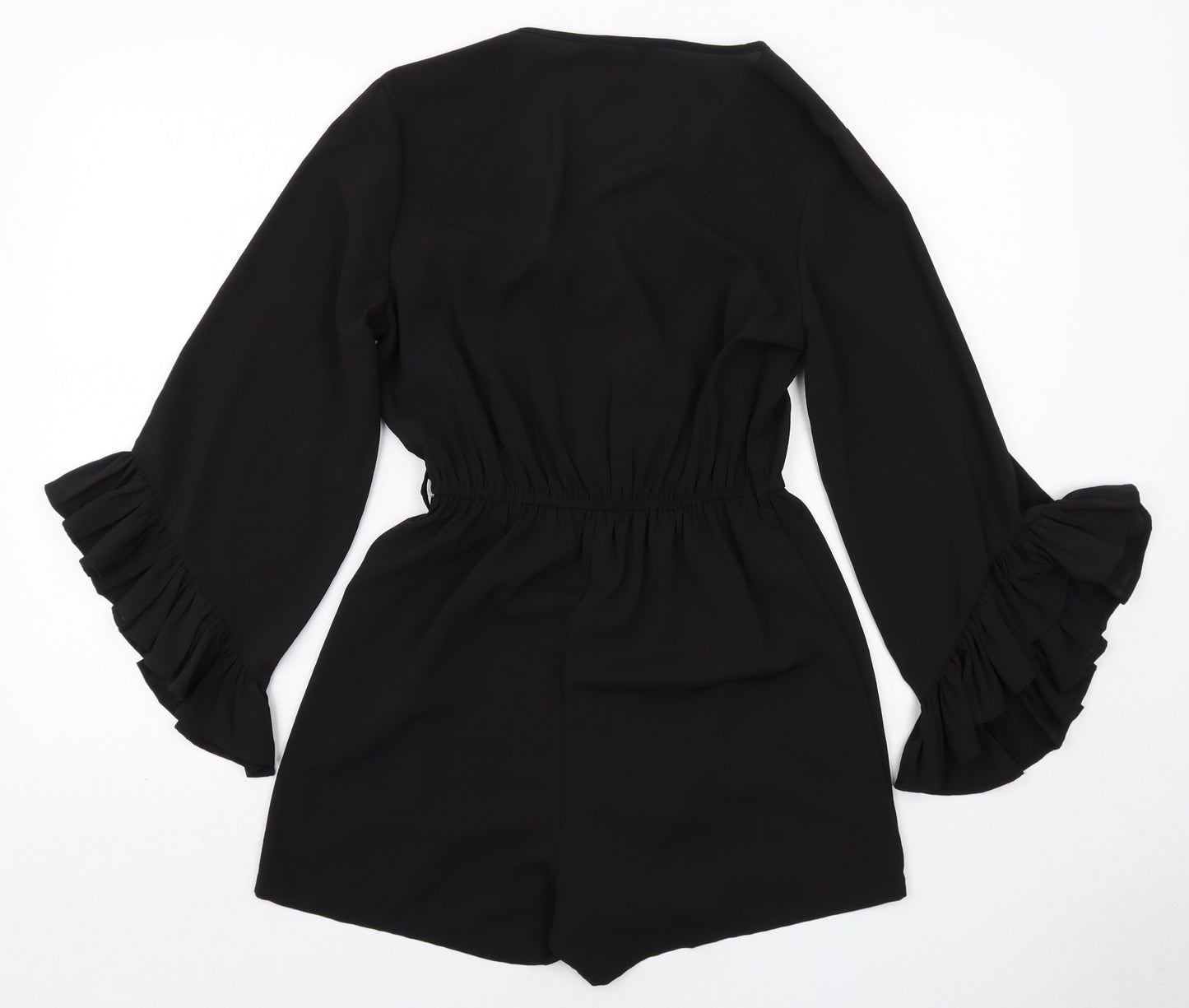 New Look Womens Black Polyester Playsuit One-Piece Size 8 Pullover