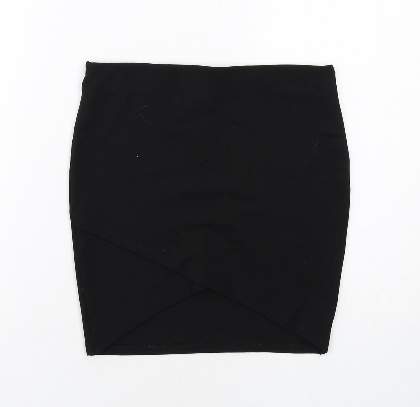Stradivarius Womens Black Cotton Bandage Skirt Size S