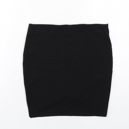 Stradivarius Womens Black Cotton Bandage Skirt Size S