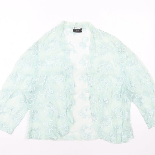 Alex & Co. Womens Green Nylon Basic Blouse Size 20 V-Neck