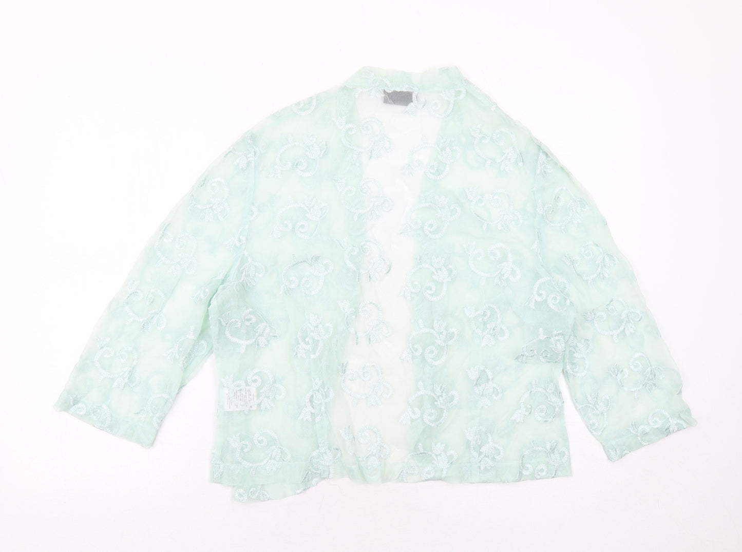 Alex & Co. Womens Green Nylon Basic Blouse Size 20 V-Neck