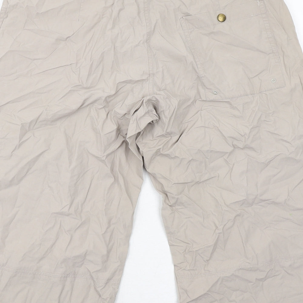 Topman Mens Beige Cotton Cargo Shorts Size M Regular Zip