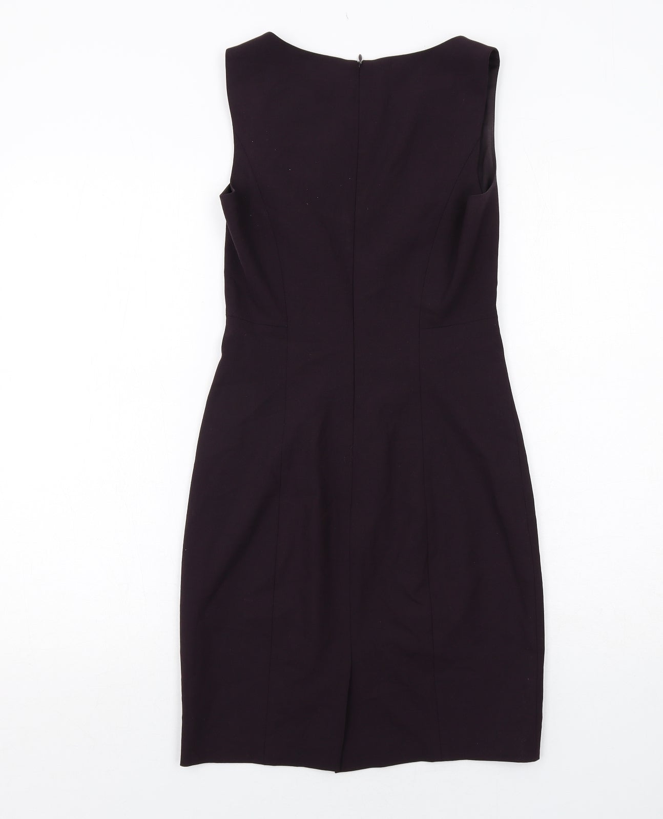 Theory Womens Purple Polyester Shift Size 4 Round Neck Zip