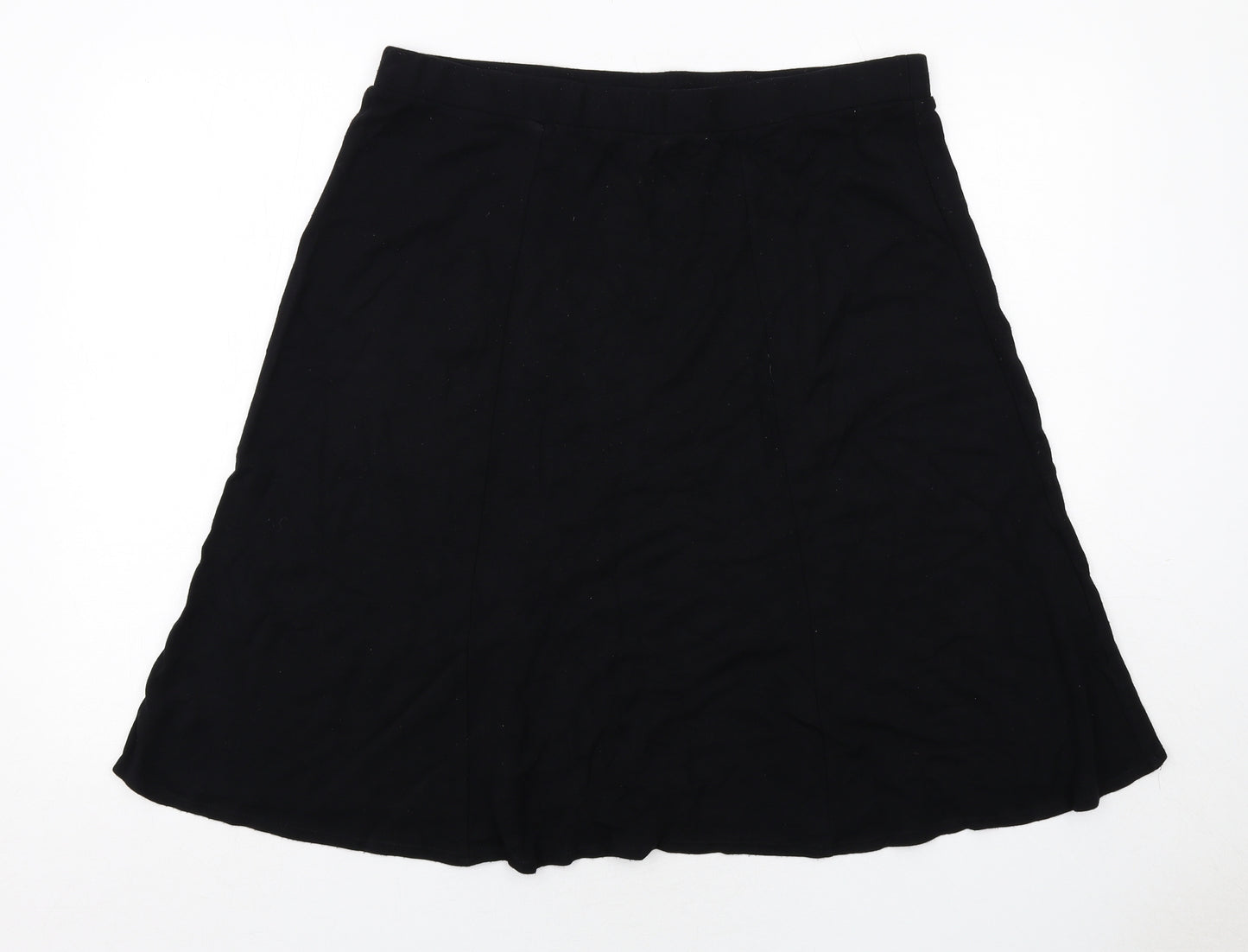 Bonmarché Womens Black Viscose Swing Skirt Size 20