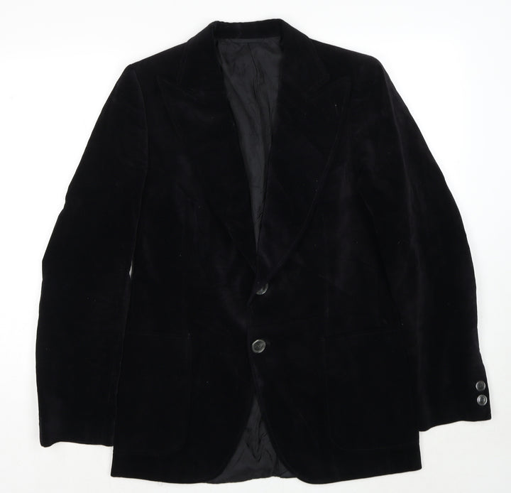 Baronet Mens Black Polyester Jacket Suit Jacket Size 40 Regular