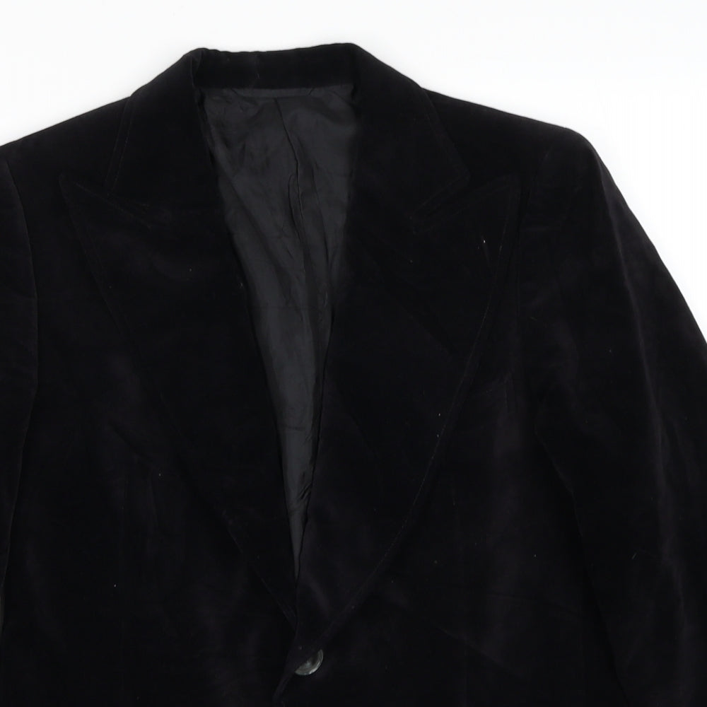 Baronet Mens Black Polyester Jacket Suit Jacket Size 40 Regular