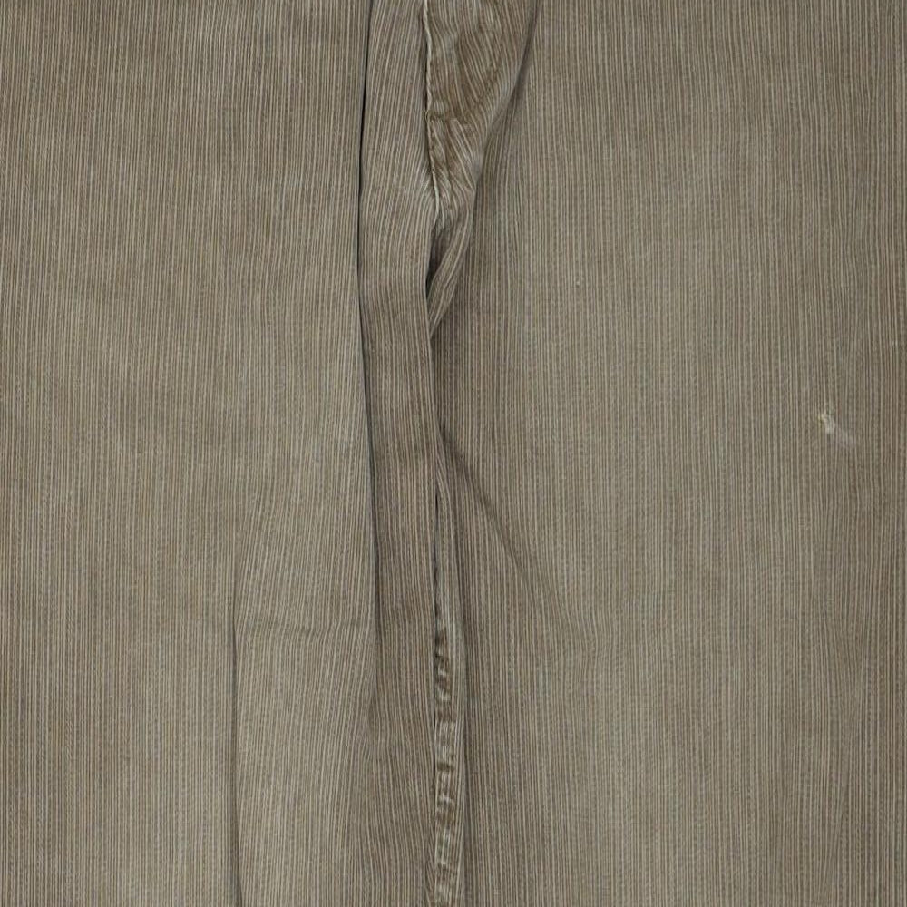 NEXT Mens Beige Cotton Straight Jeans Size 34 in Regular Zip