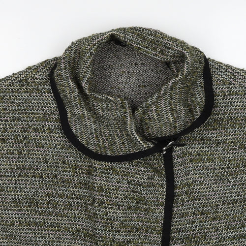 Ferrache Womens Green Roll Neck Wool Cardigan Jumper One Size