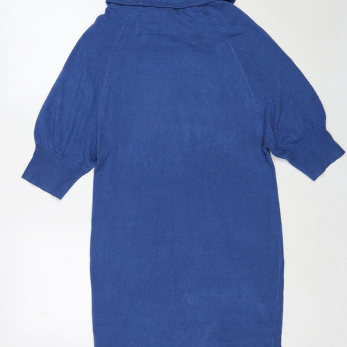 NEXT Womens Blue Roll Neck Acrylic Pullover Jumper Size 10