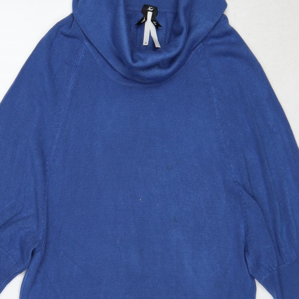 NEXT Womens Blue Roll Neck Acrylic Pullover Jumper Size 10