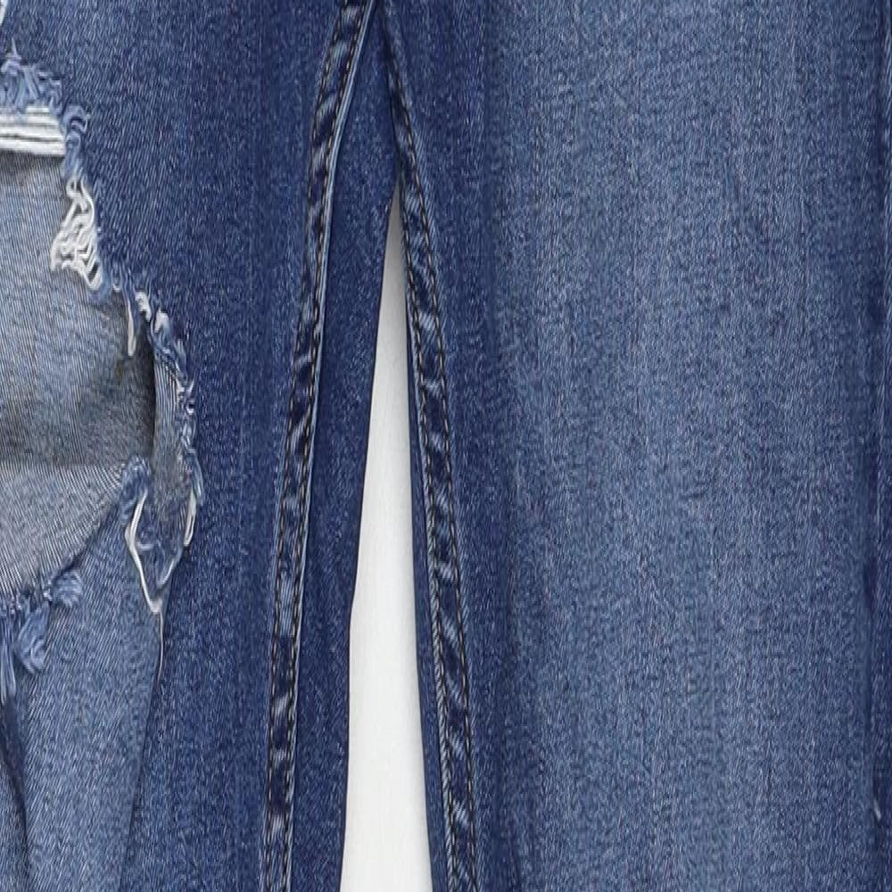 Topman Womens Blue Cotton Skinny Jeans Size 32 in L32 in Regular Zip