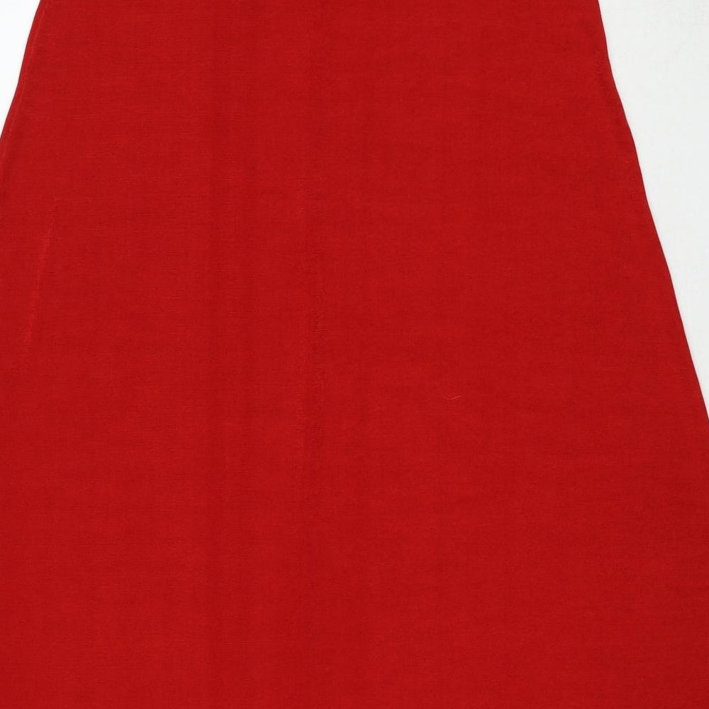 Richards Womens Red Polyester Swing Skirt Size M