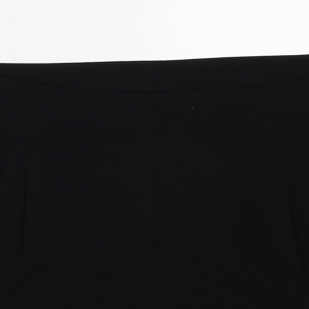 Dorothy Perkins Womens Black Polyester Basic Shorts Size 18 Regular Zip - Contrasting Trim