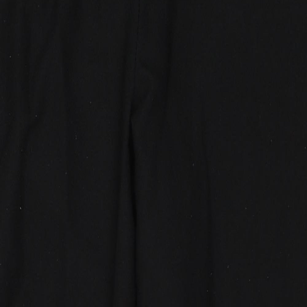 Dorothy Perkins Womens Black Polyester Trousers Size 14 Regular Zip