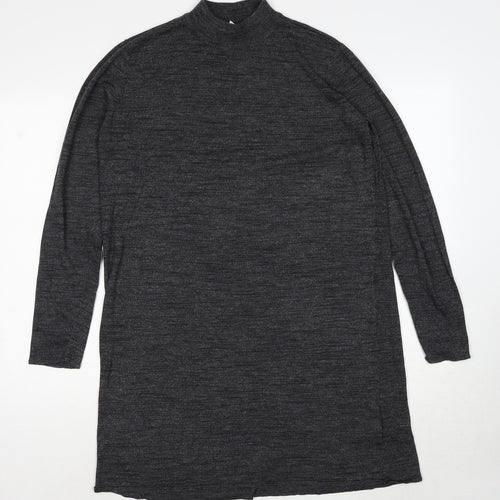 H&M Womens Grey High Neck Polyester Pullover Jumper Size M