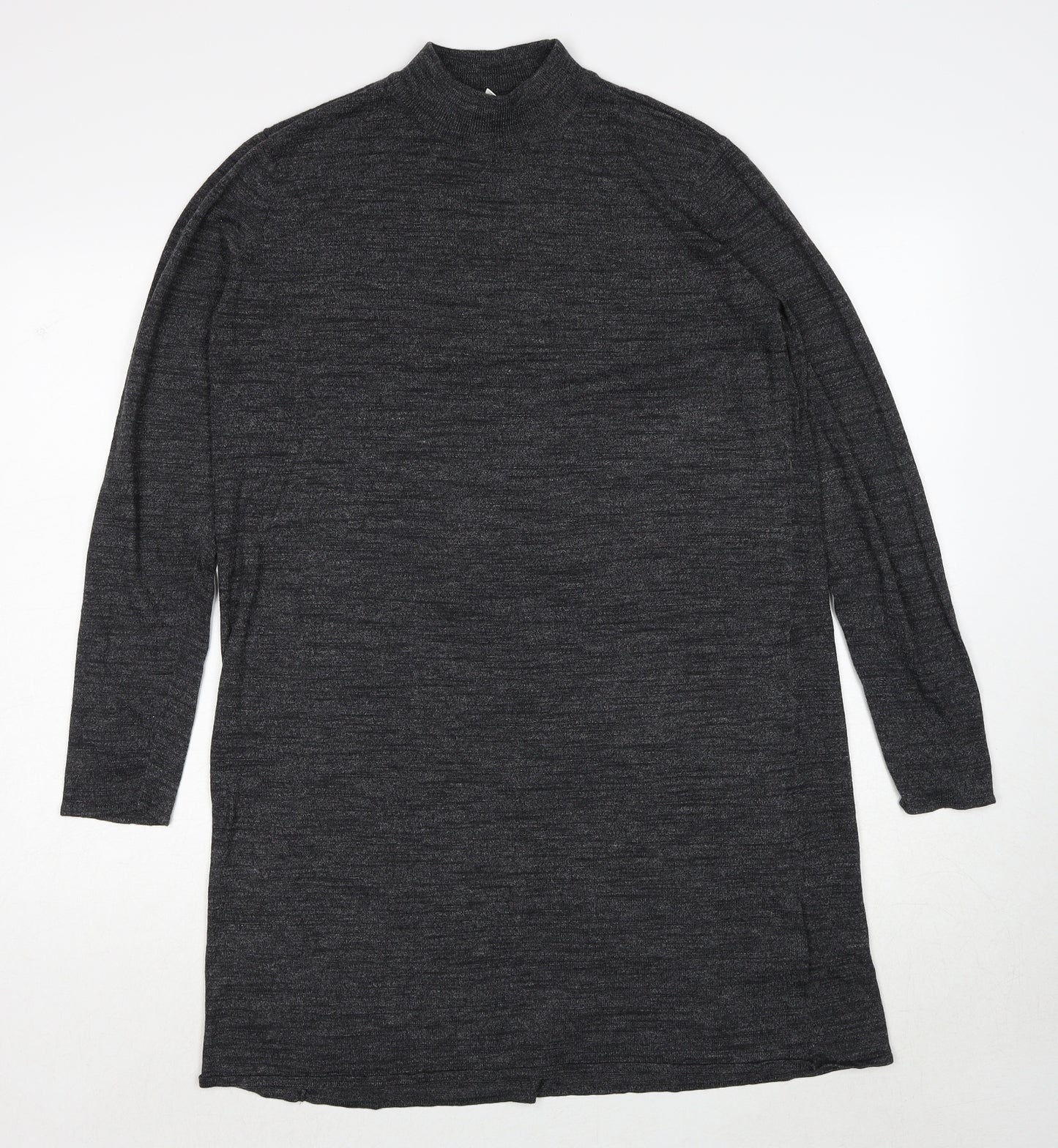 H&M Womens Grey High Neck Polyester Pullover Jumper Size M