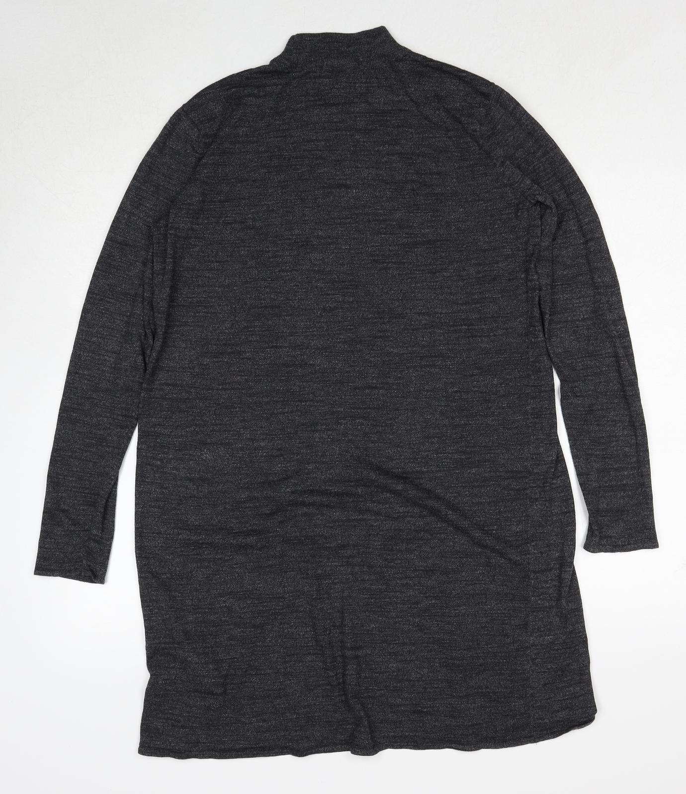 H&M Womens Grey High Neck Polyester Pullover Jumper Size M