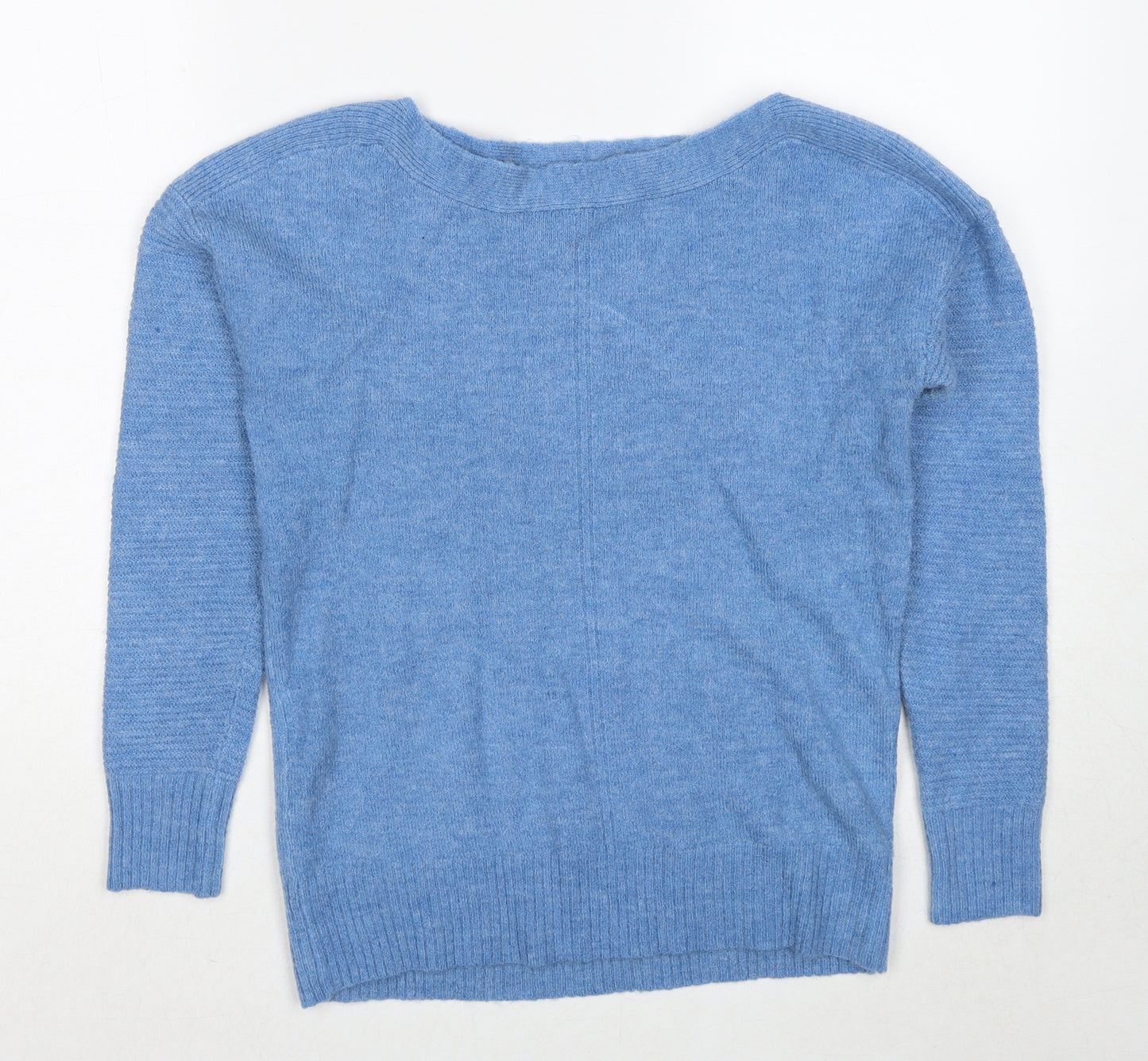 NEXT Womens Blue Boat Neck Acrylic Pullover Jumper Size XS