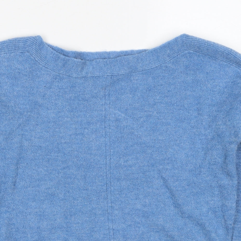 NEXT Womens Blue Boat Neck Acrylic Pullover Jumper Size XS