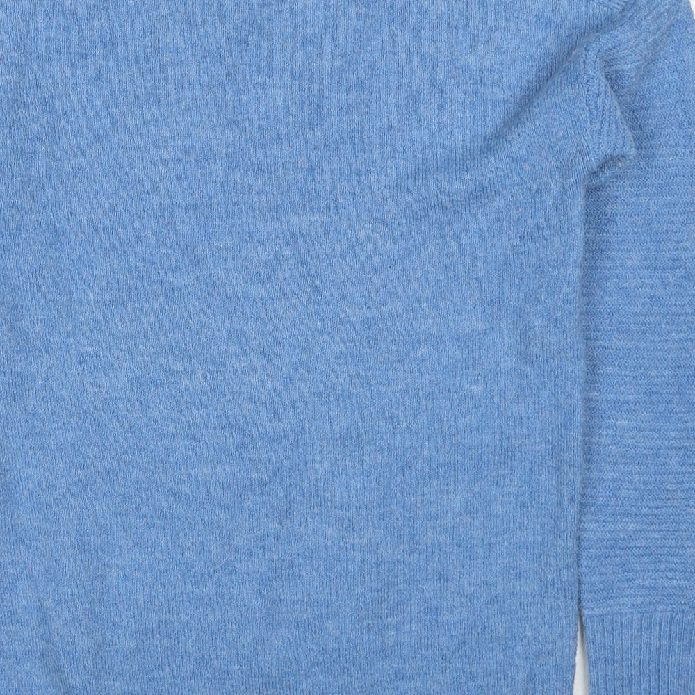 NEXT Womens Blue Boat Neck Acrylic Pullover Jumper Size XS