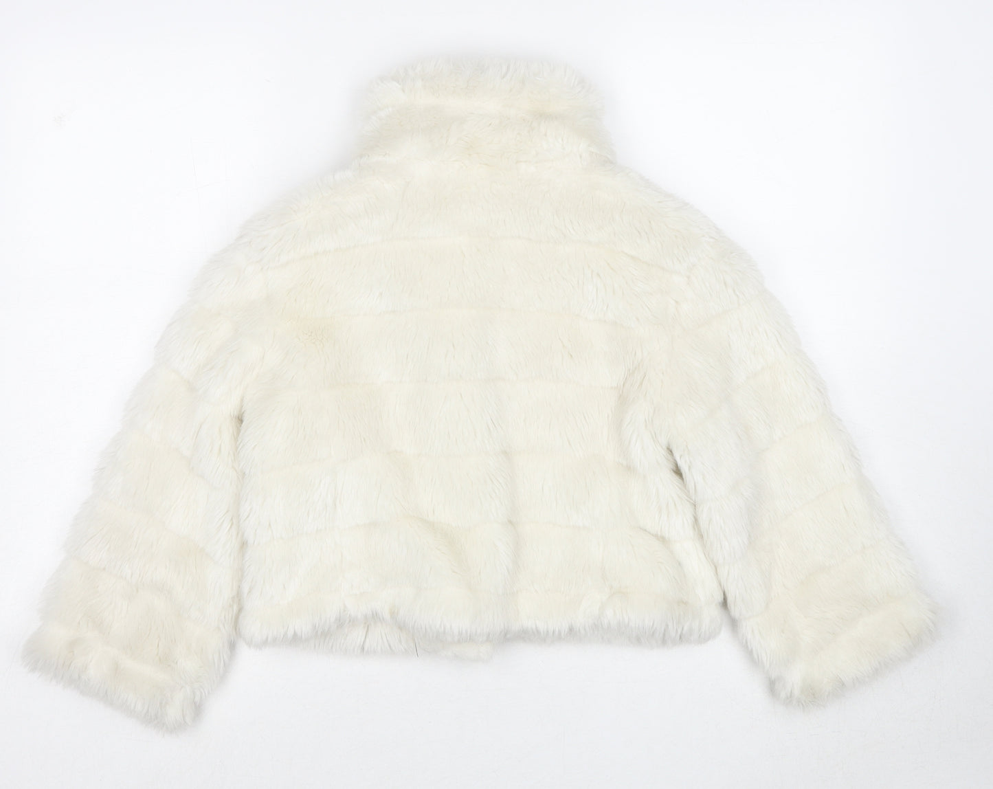 New Look Womens Ivory Jacket Size 8 Hook & Loop