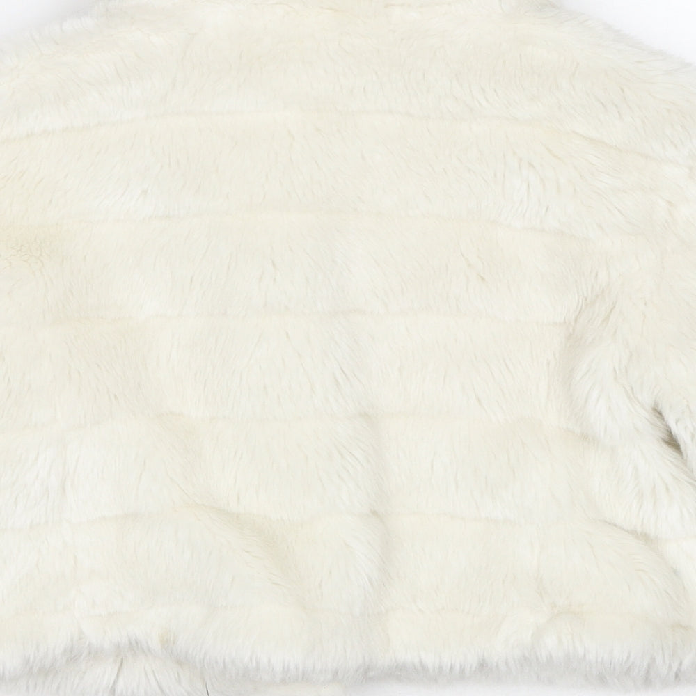 New Look Womens Ivory Jacket Size 8 Hook & Loop