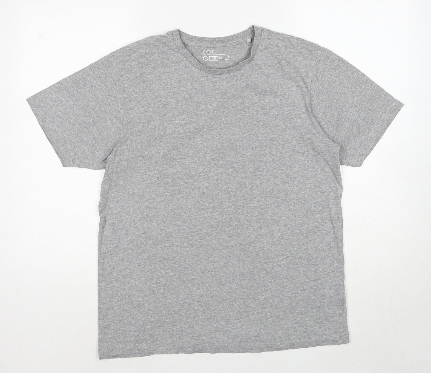 NEXT Mens Grey Cotton T-Shirt Size M Crew Neck