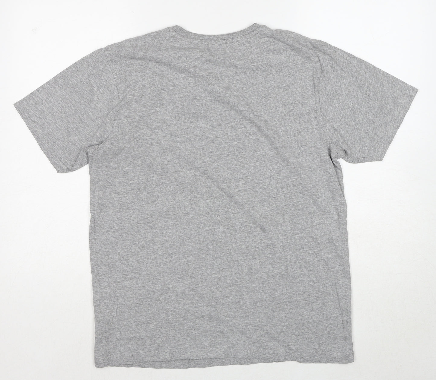 NEXT Mens Grey Cotton T-Shirt Size M Crew Neck