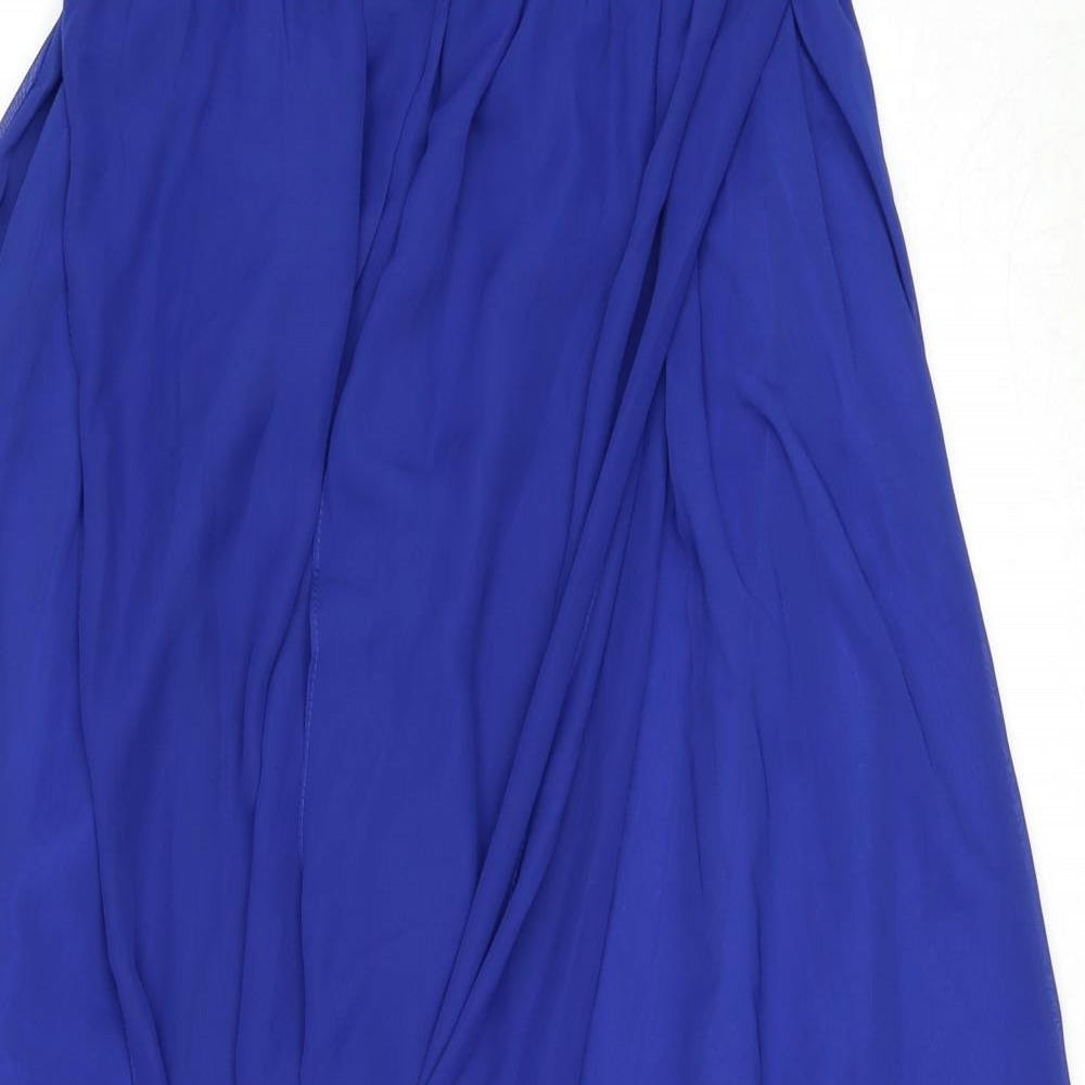 Tu es Belle Womens Blue Polyester Ball Gown Size 14 Sweetheart Zip