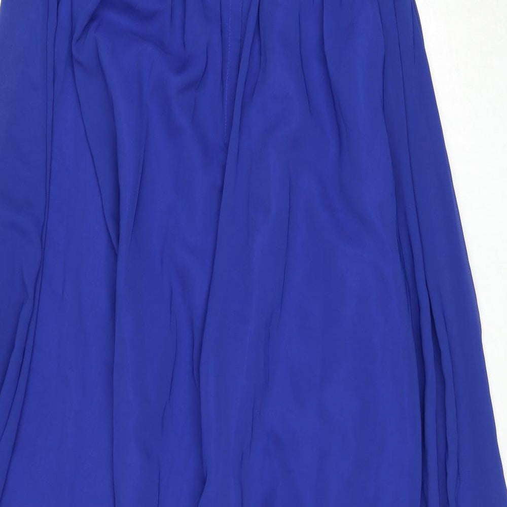 Tu es Belle Womens Blue Polyester Ball Gown Size 14 Sweetheart Zip