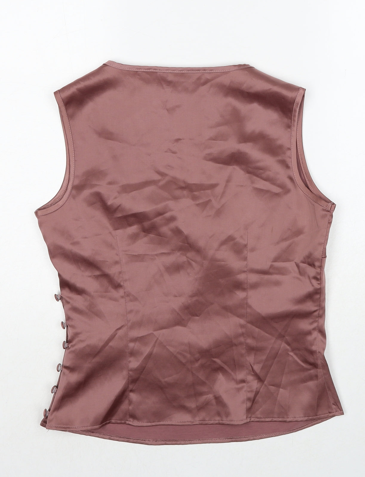 New Look Womens Pink Polyester Basic Tank Size 12 V-Neck