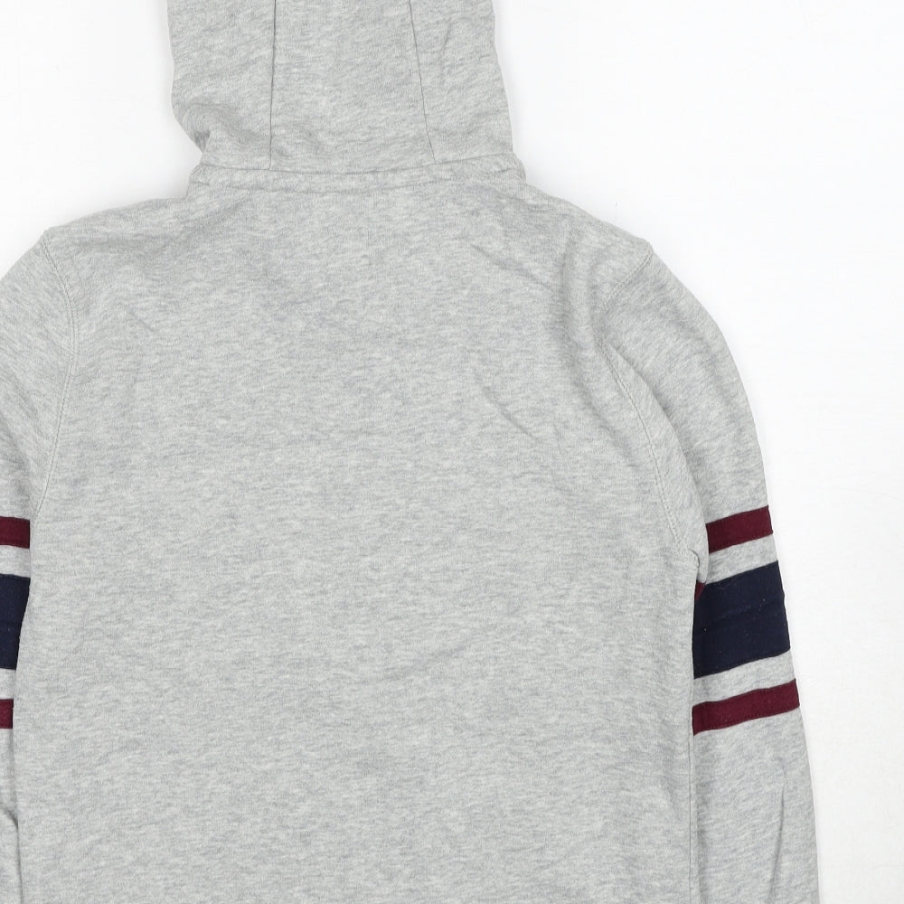 Gap Boys Grey Cotton Full Zip Hoodie Size 12-13 Years Zip