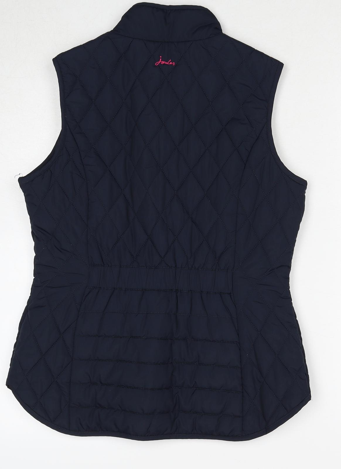 Joules Womens Blue Gilet Jacket Size 12 Zip