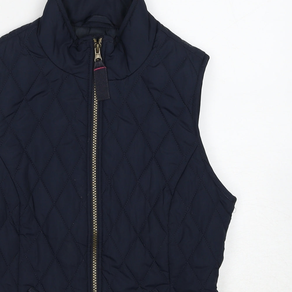 Joules Womens Blue Gilet Jacket Size 12 Zip