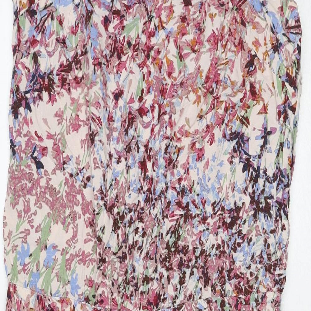 NEXT Womens Multicoloured Floral Viscose Playsuit One-Piece Size 14 Button