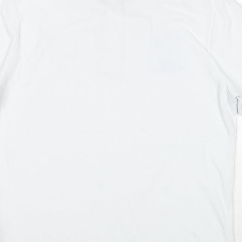UEFA EURO Mens White Cotton Polo Size L Collared Pullover - Euro 2020