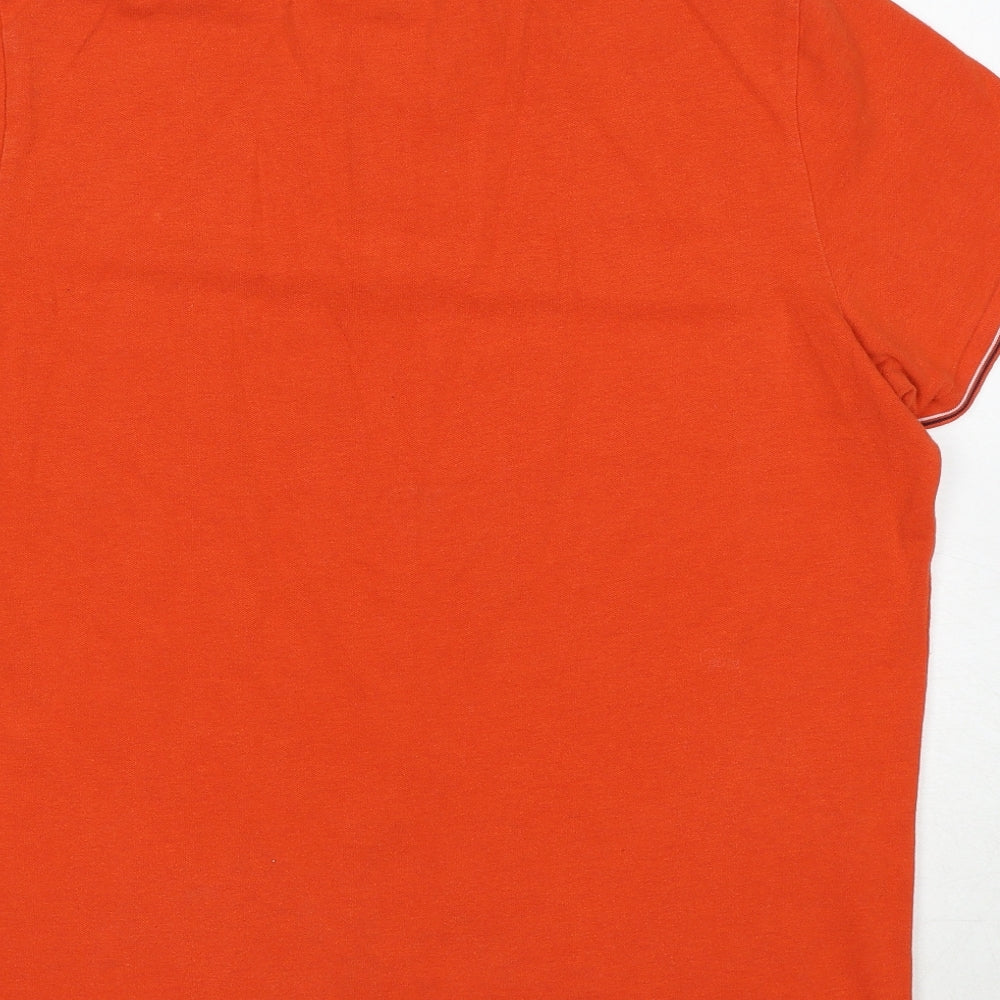 American Eagle Outfitters Mens Orange Cotton Polo Size XL Collared Pullover