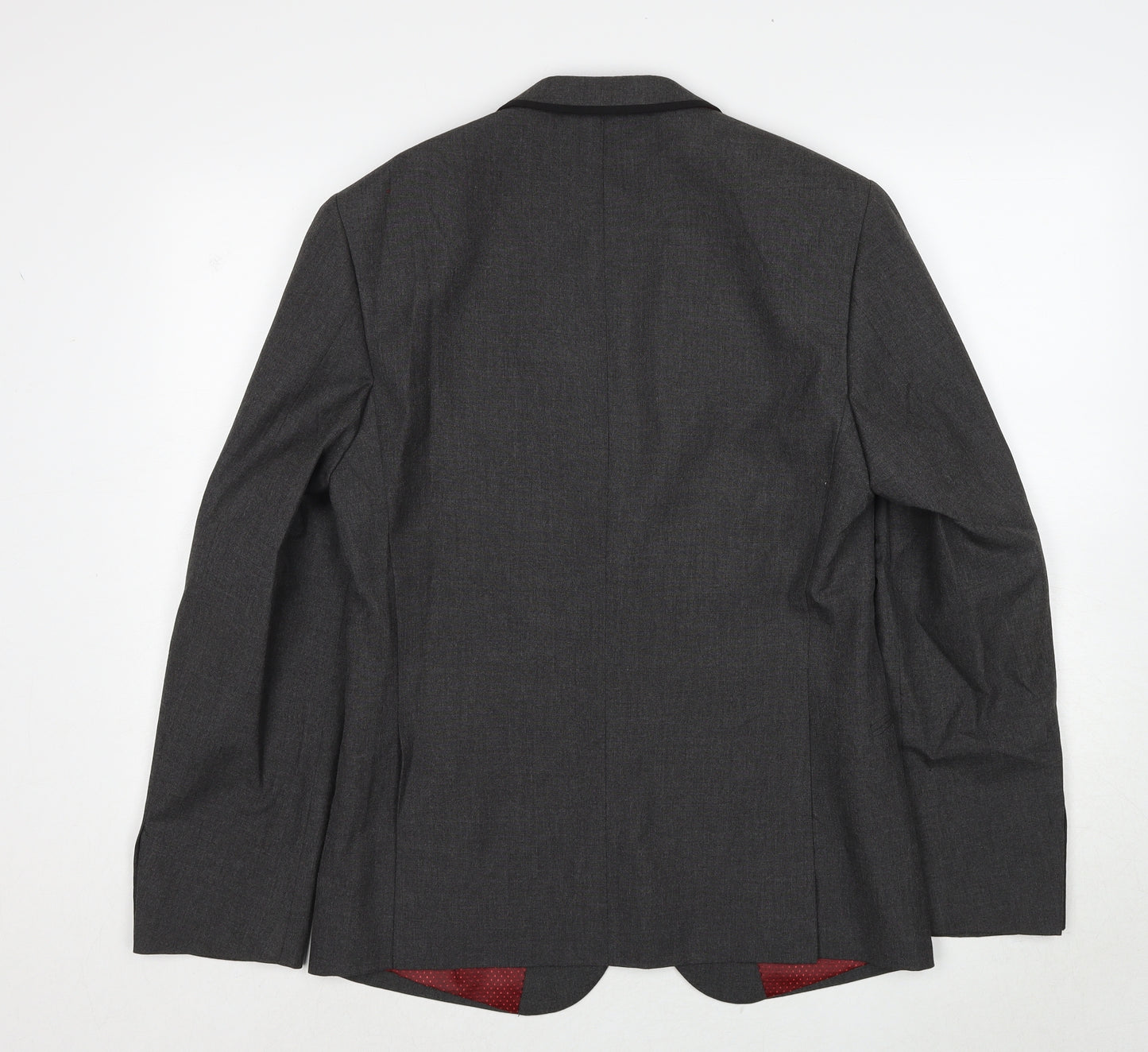 Burton Mens Grey Polyester Jacket Suit Jacket Size 38 Regular