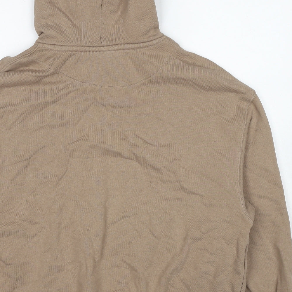 H&M Womens Beige Cotton Pullover Hoodie Size S Pullover - Unisex