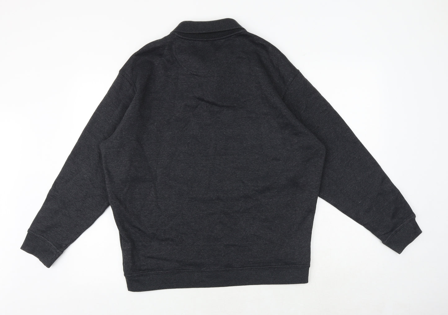 One Valley Mens Grey Cotton Pullover Sweatshirt Size L