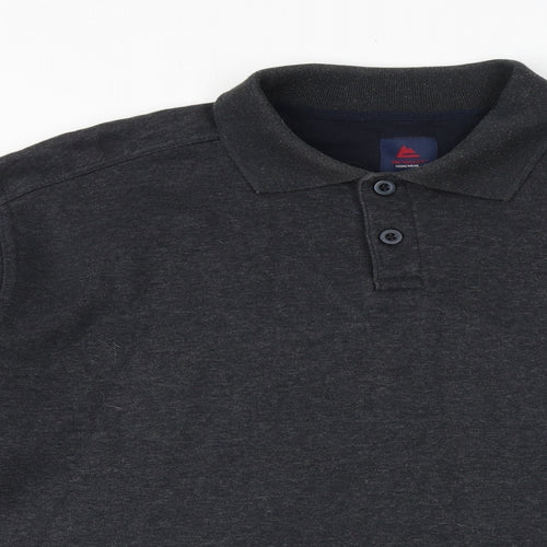 One Valley Mens Grey Cotton Pullover Sweatshirt Size L