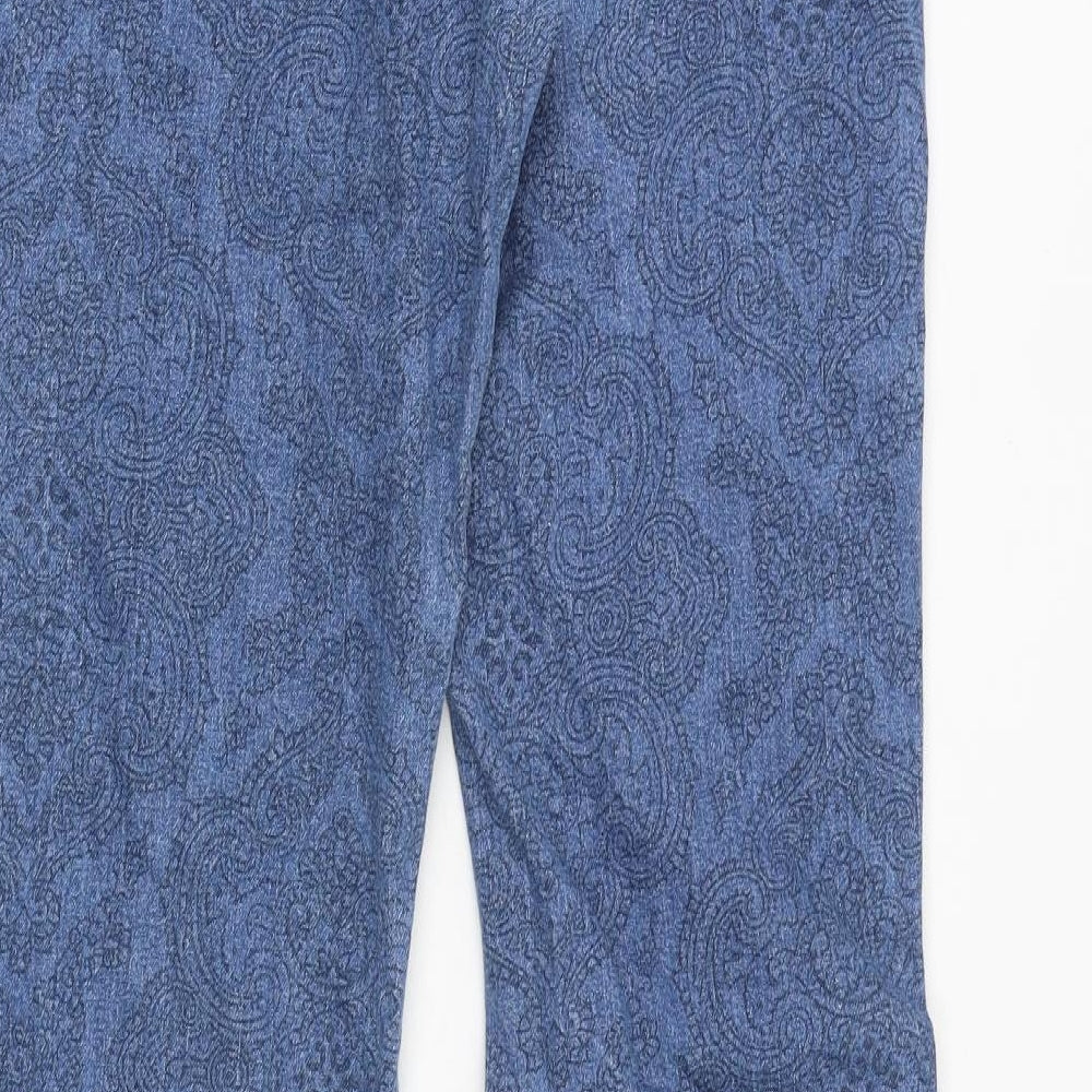 Madcap Womens Blue Geometric Cotton Flared Jeans Size 30 in Regular Zip